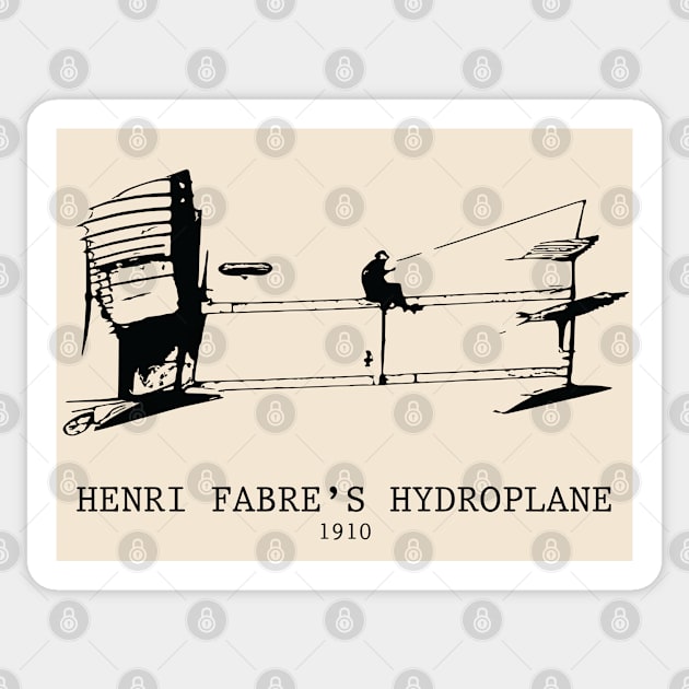 Henri Fabre’s Hydroplane 1910 Seaplane Sticker by Lakeric